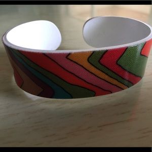 VTGE 70’s Fabric Plastic Colorful Bracelet